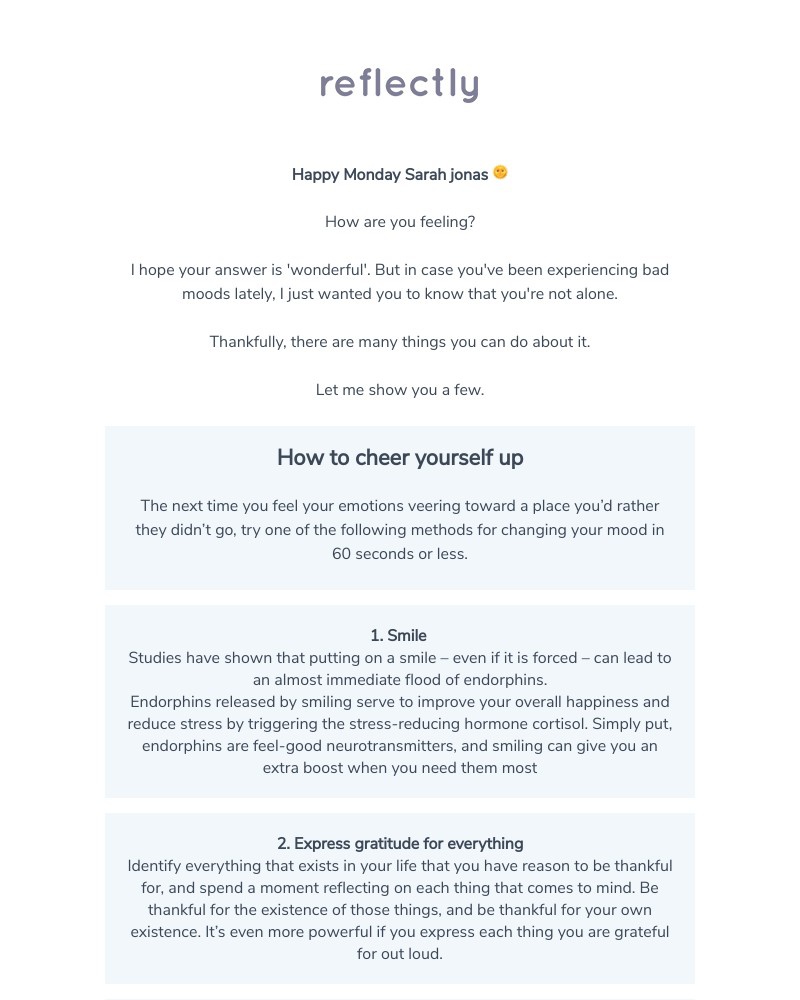 Reflectly - Are you in a bad mood? 😞