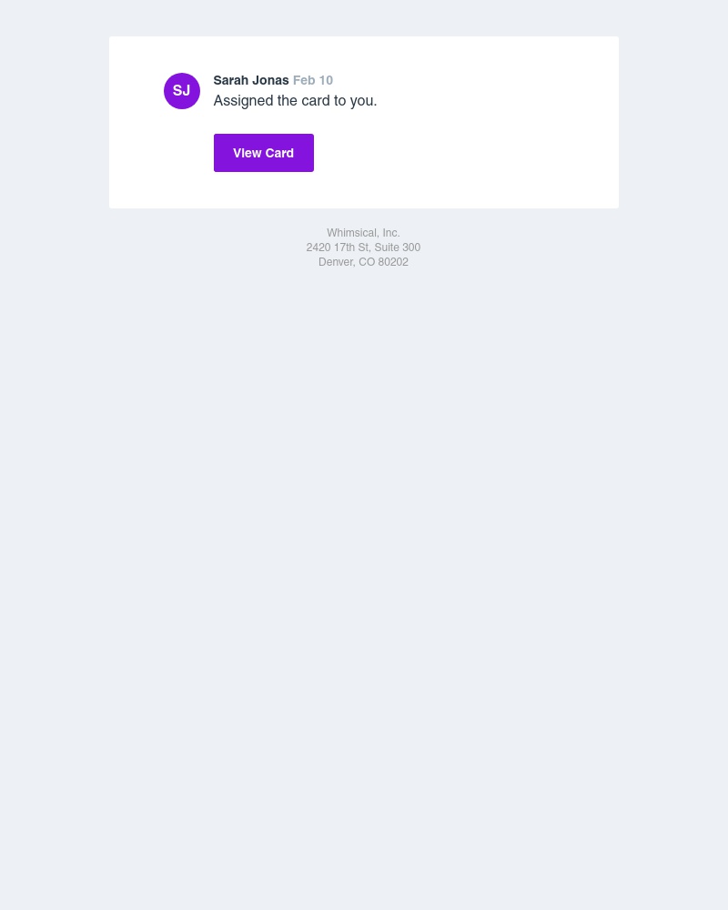 Whimsical - Assigned to you: 'Task'