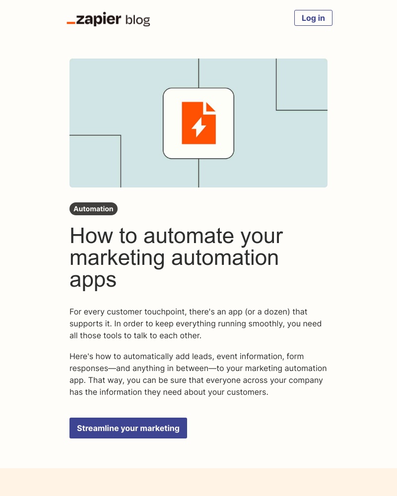 Zapier - Automate your marketing automation apps