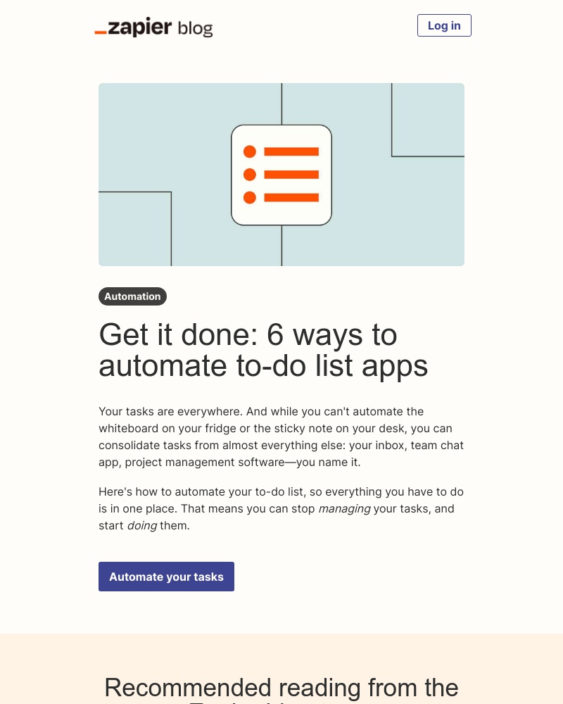Zapier - Automate your to-do list