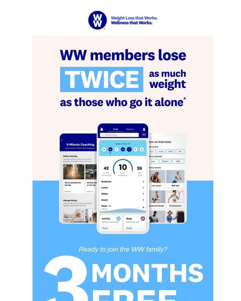 WW (Weight Watchers) - Banish Blue Monday with HALF OFF all plans!