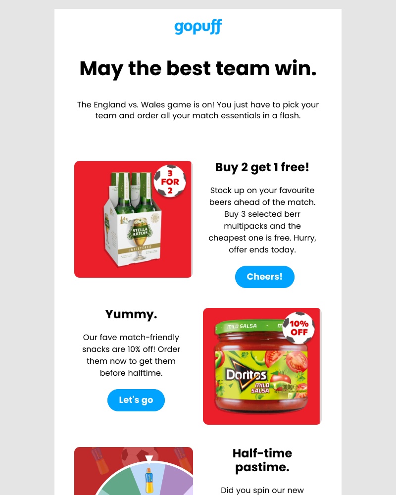 Gopuff - โฝ Big match ahead! ๐