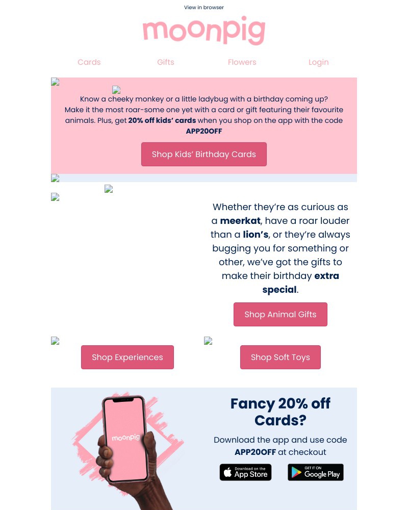 Moonpig - Birthday fun for little creatures ππ΅ππ―