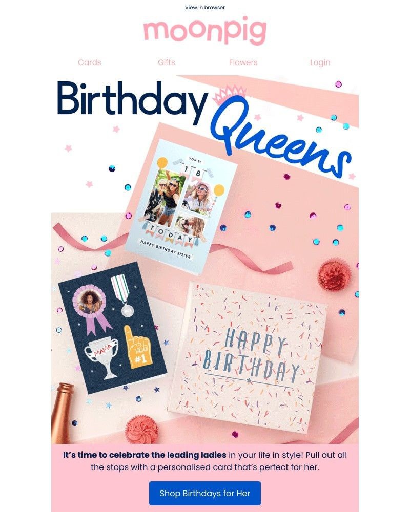 Moonpig - Birthdays for her this way β‘οΈ