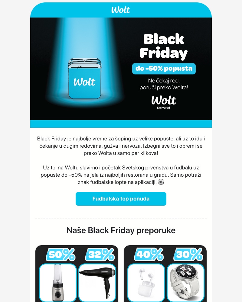 Wolt - Black Friday ponude su na Woltu! 🖤