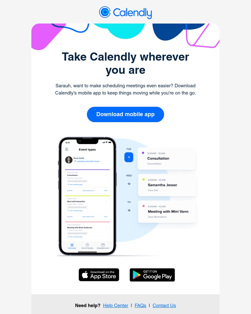 Calendly - Book meetings wherever you go