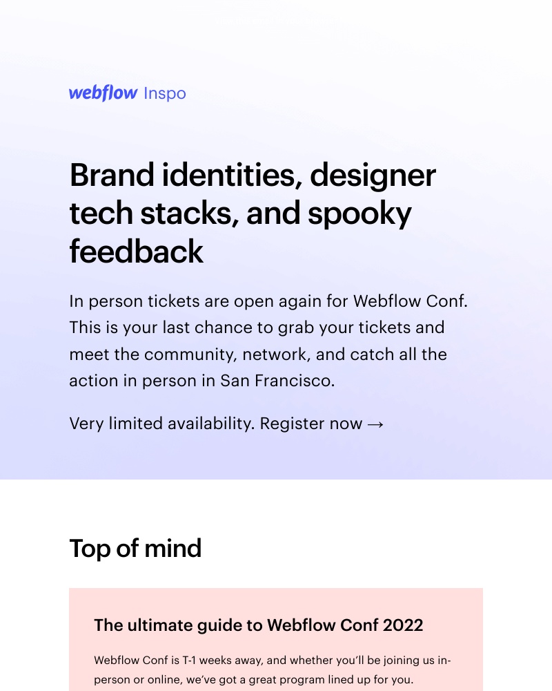 Webflow - Brand identities, designer tech stacks, and spooky feedback π»