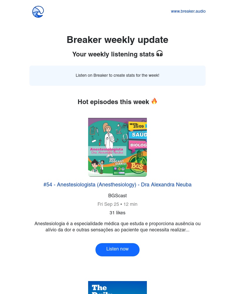 Breaker - Breaker weekly update