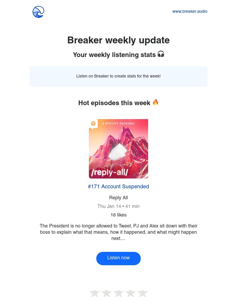 Breaker - Breaker weekly update