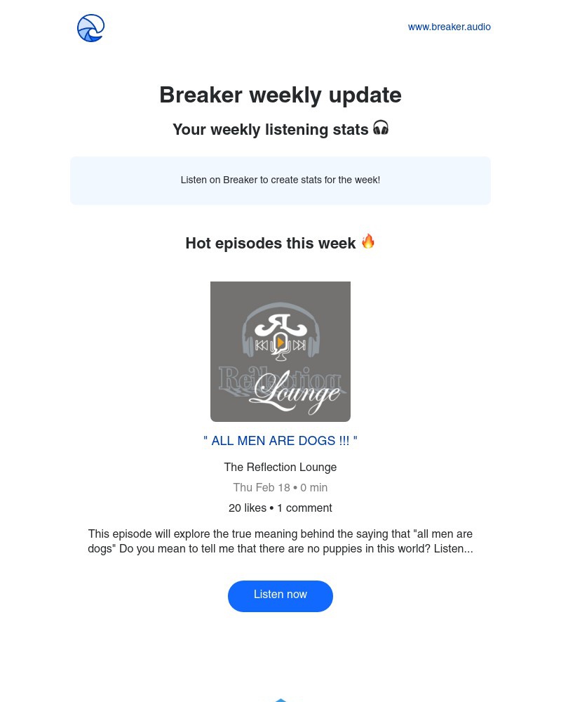 Breaker - Breaker weekly update