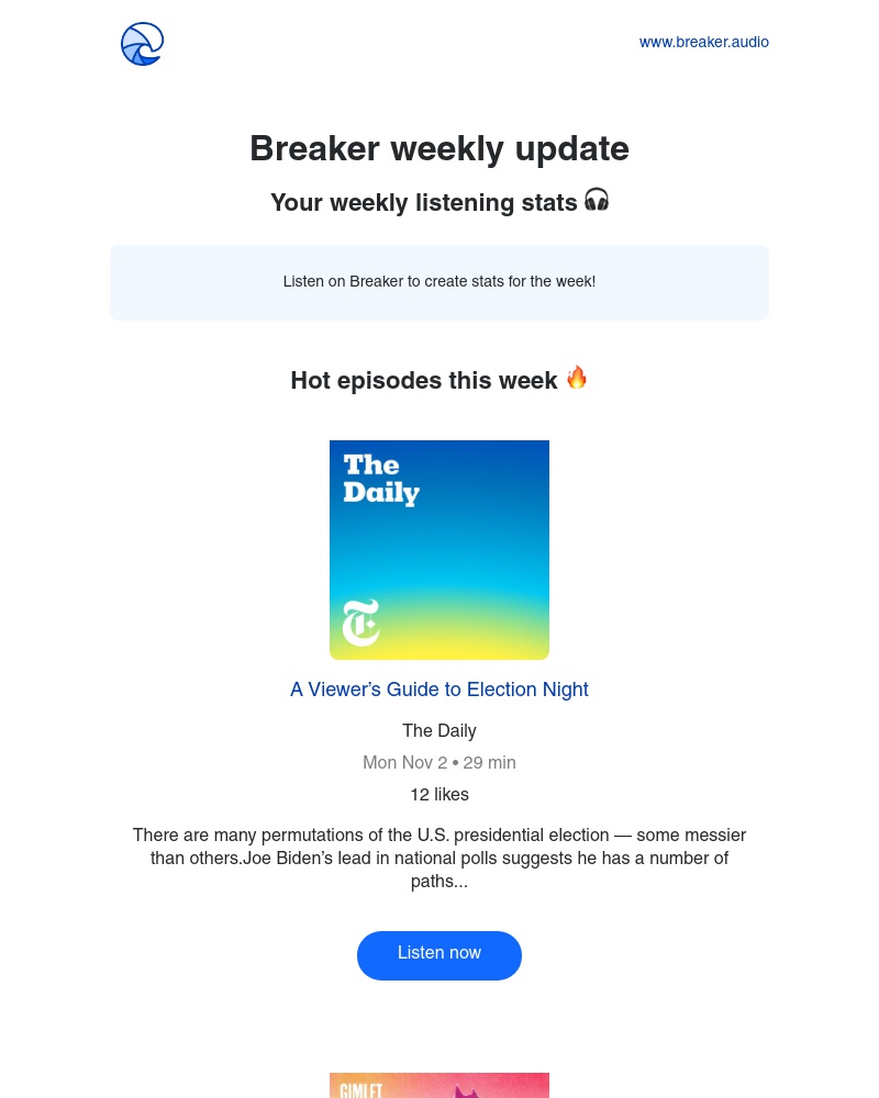 Breaker - Breaker weekly update