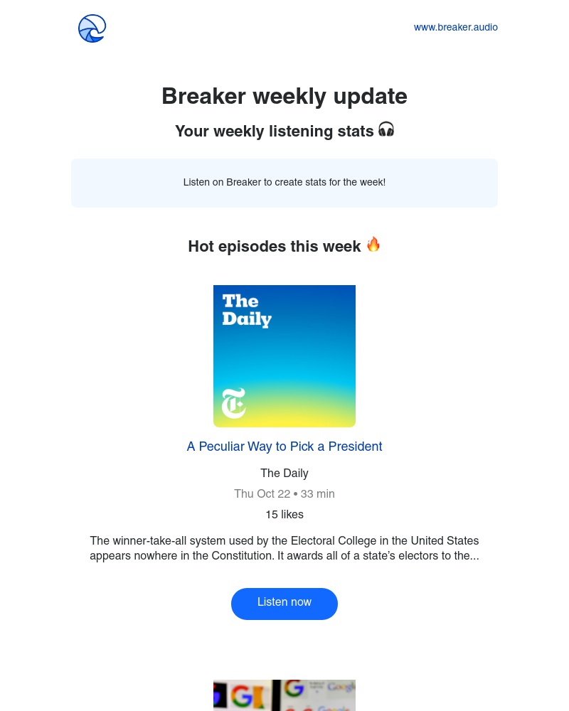 Breaker - Breaker weekly update