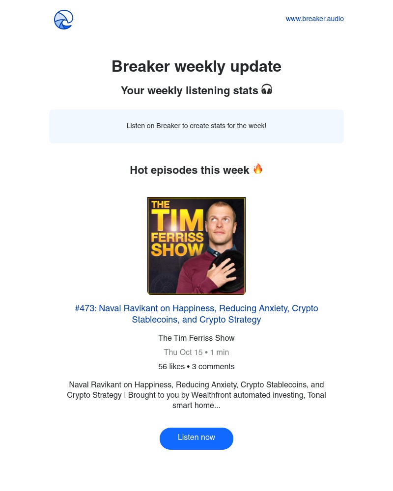 Breaker - Breaker weekly update