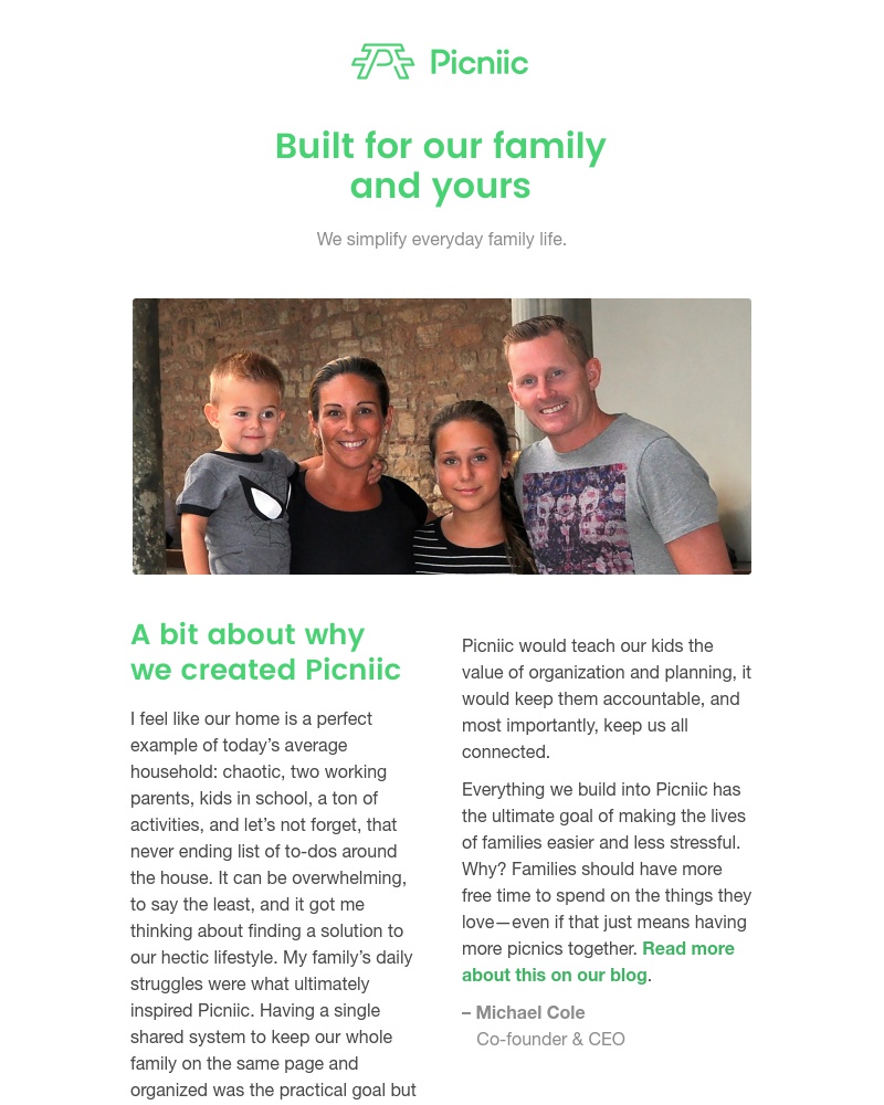 Picniic - Built by families, for families ๐จโ๐ฉโ๐งโ๐ฆ