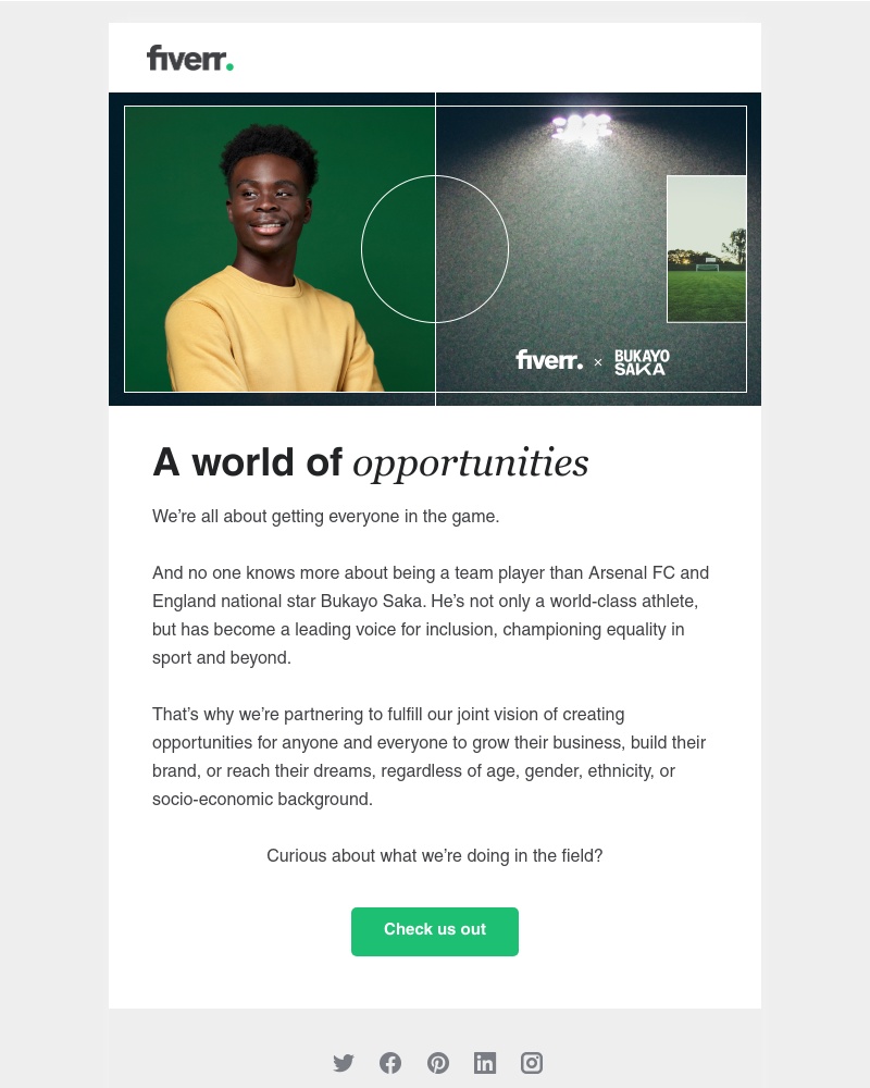 Fiverr - Bukayo’s joining the team!