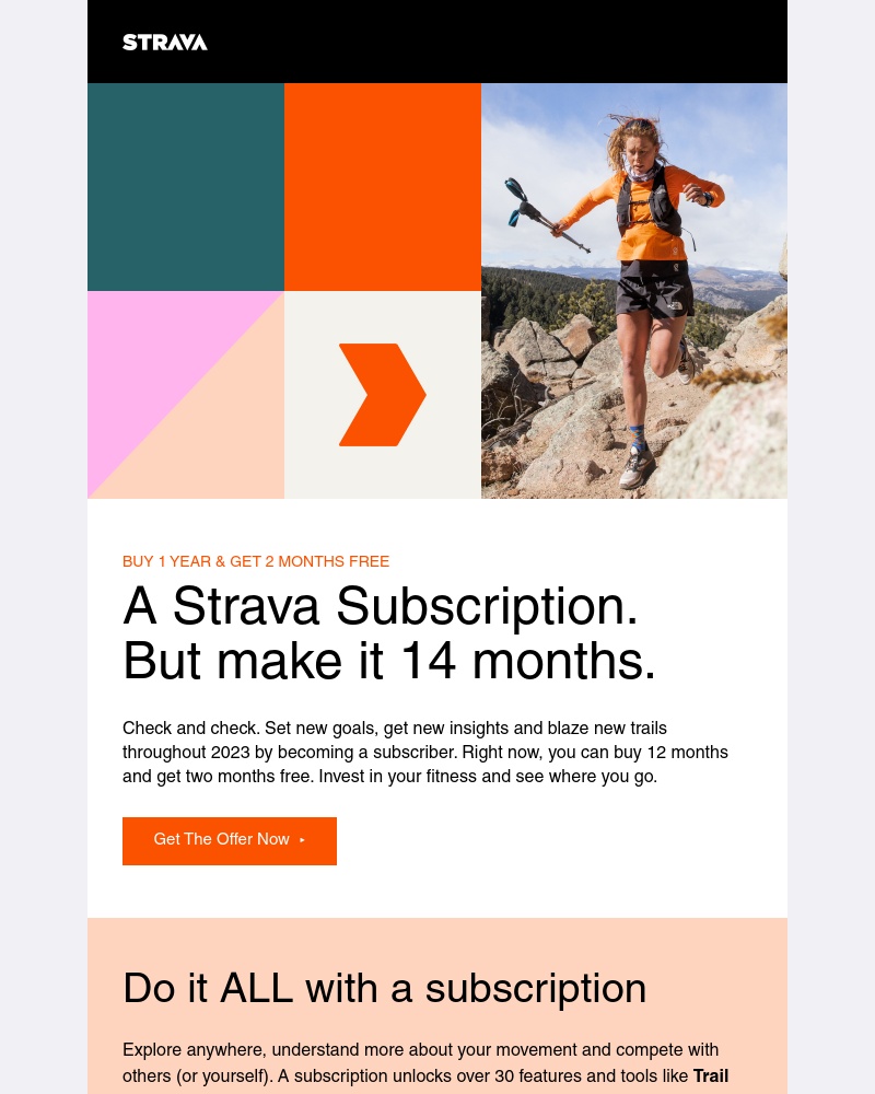 Strava - Buy☝️year of subscription. Get✌months free!
