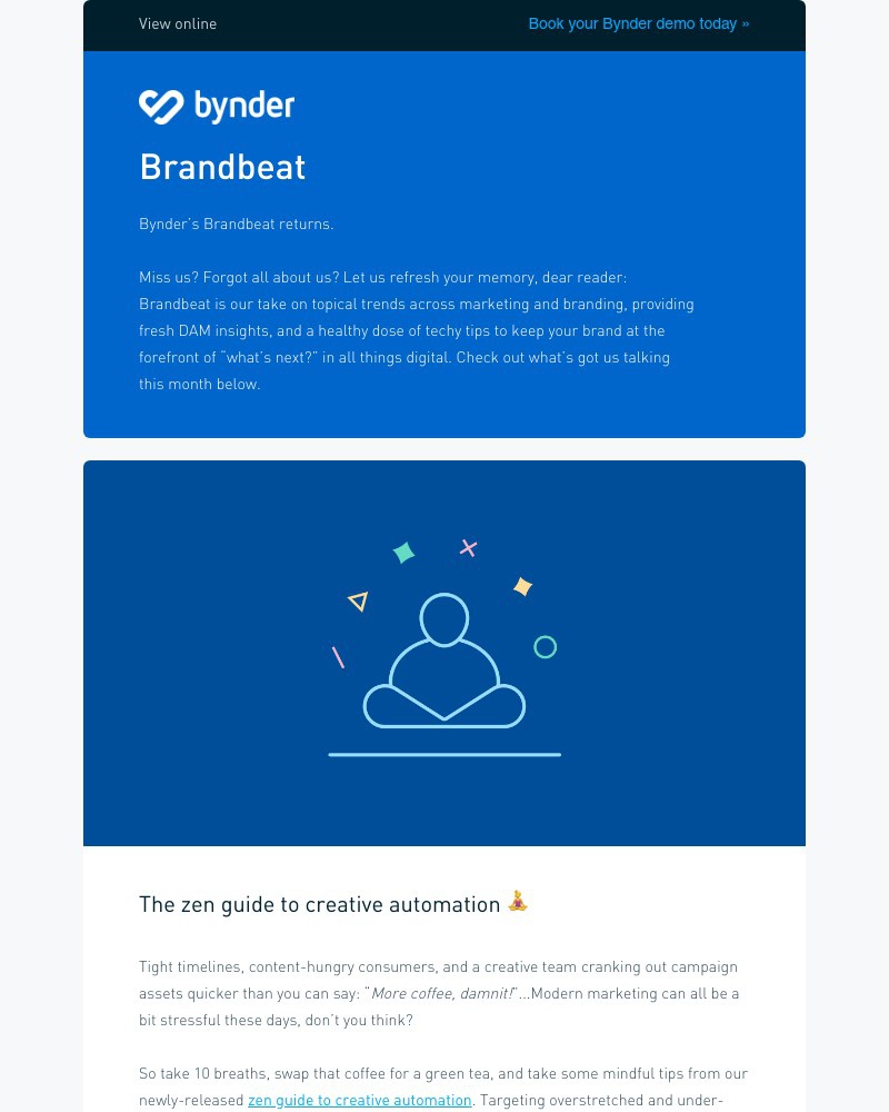 Bynder - Bynder Brandbeat: How βzenβ is your marketing? π§