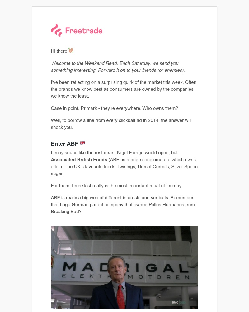 Freetrade - Cereals, sugar, and summer dresses 👗