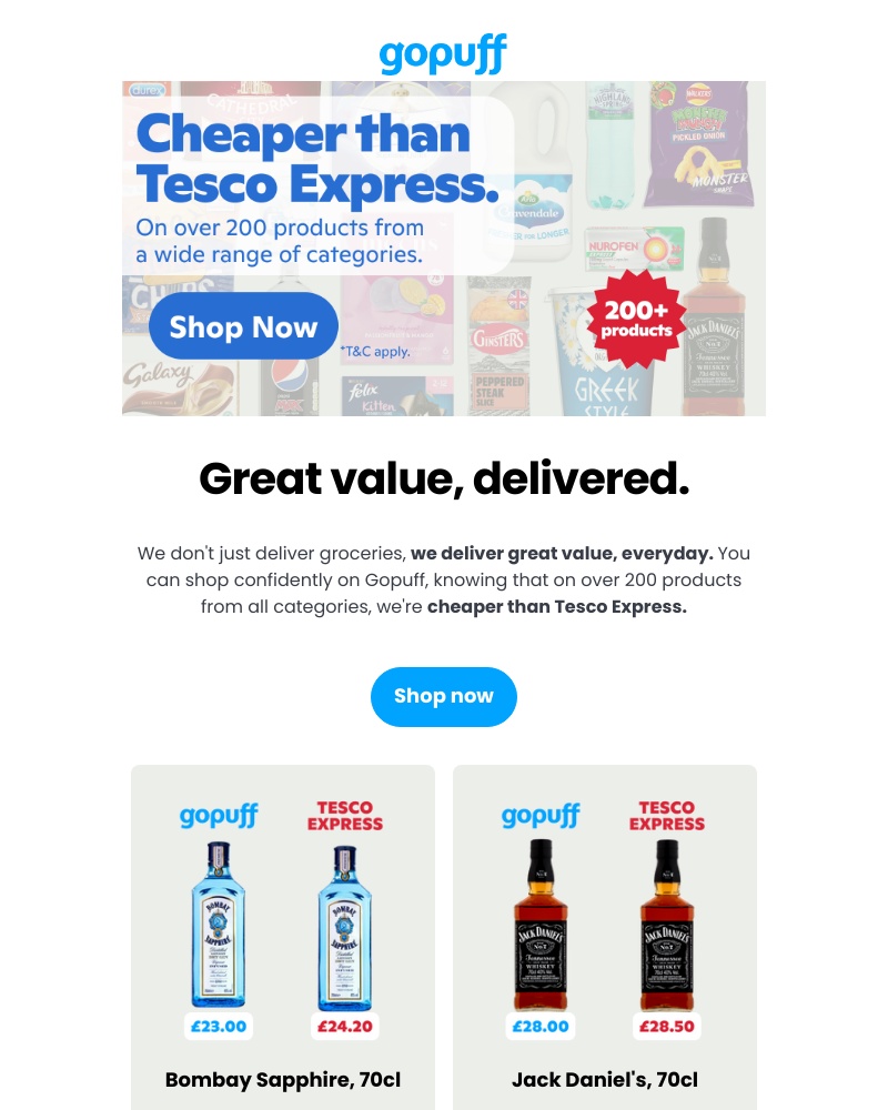 Gopuff - Cheaper than Tesco Express โก