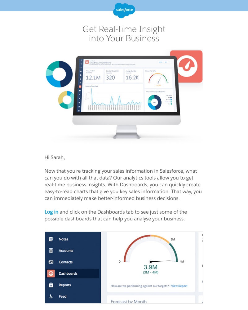 Salesforce - Check in with real insights in real time.