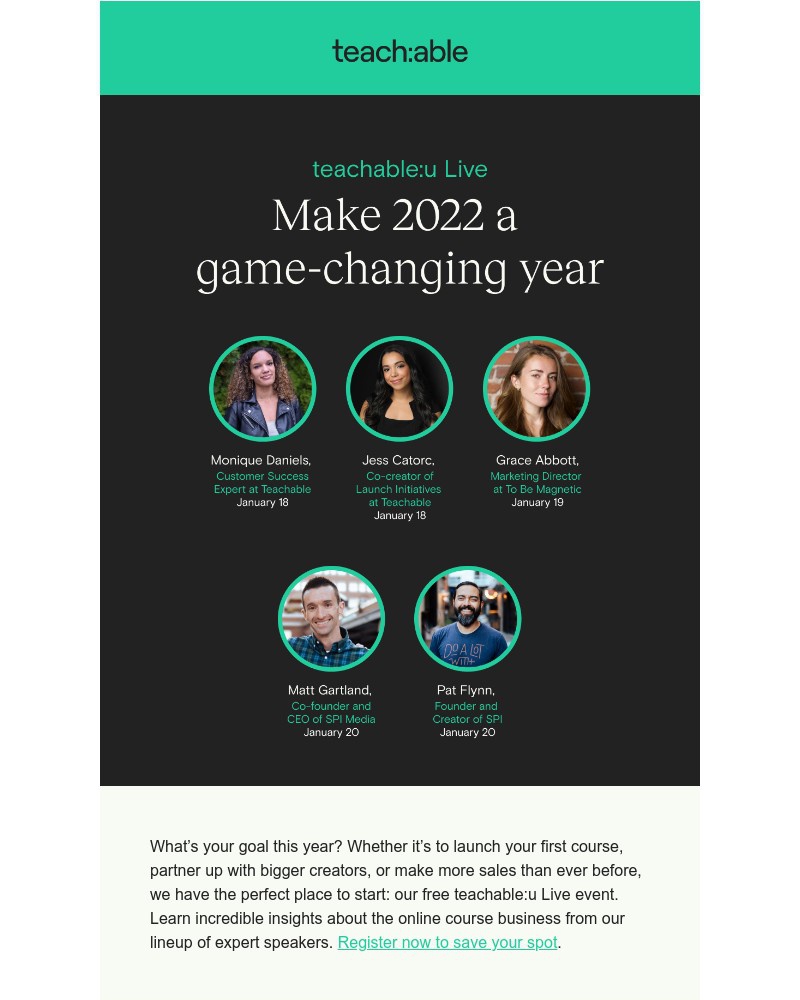 Teachable - Check out this lineup