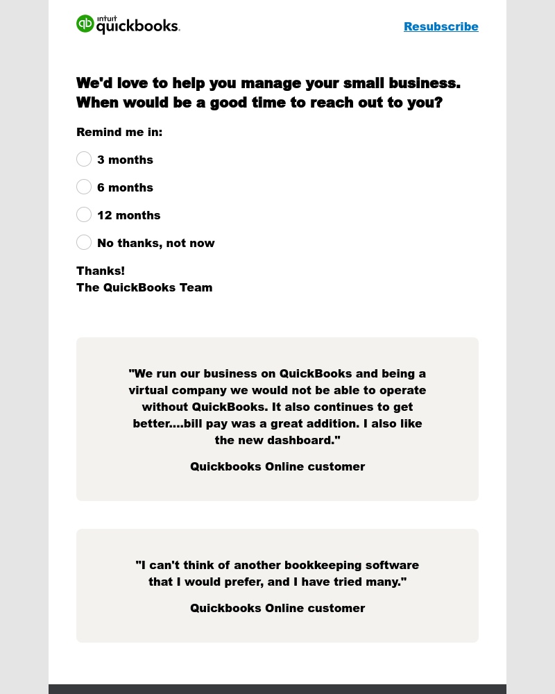 QuickBooks - Checking in ...