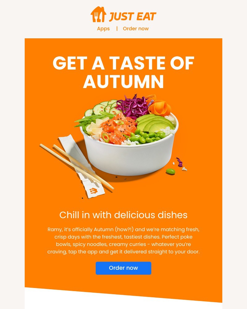 Just Eat - Chilled night in, Ramy? ๐๐