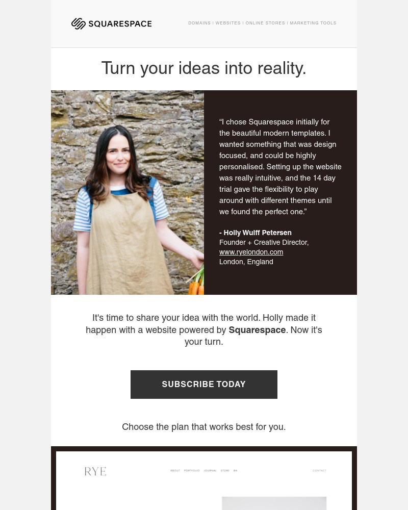 Squarespace - Choose your Squarespace plan