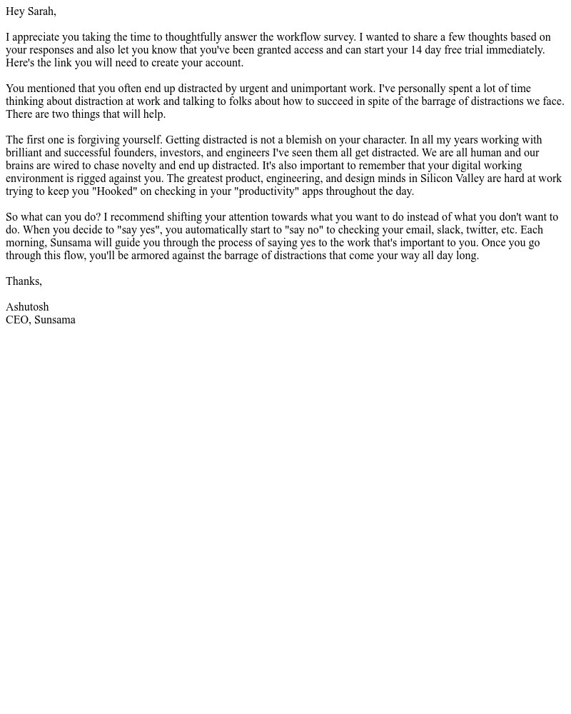 Sunsama - Claim your Sunsama invite