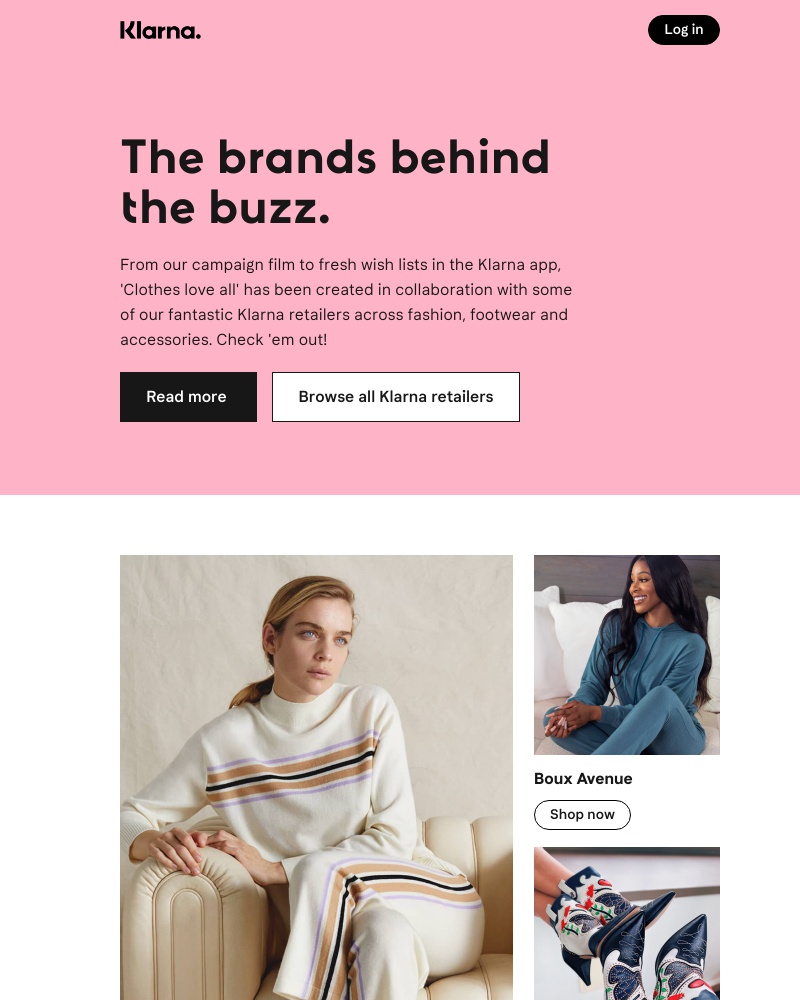 Klarna - Clothes love all, the curated collection.
