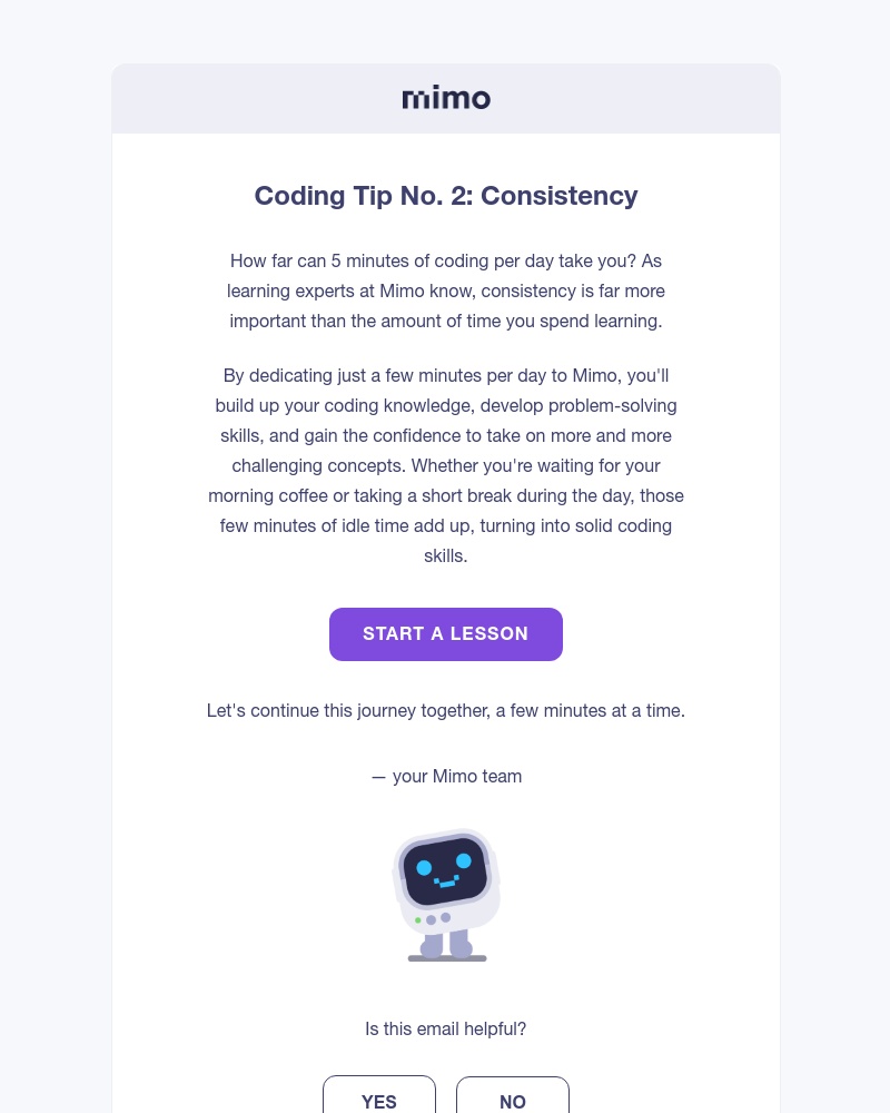 Mimo - Coding Tip No. 2: Consistency