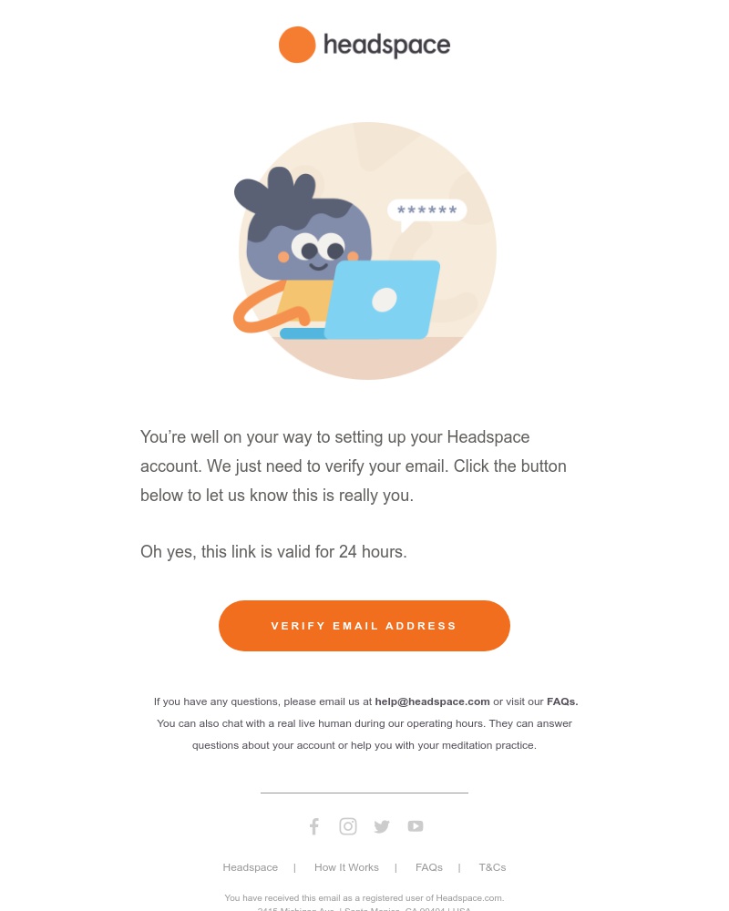 Headspace - Confirm your email on Headspace