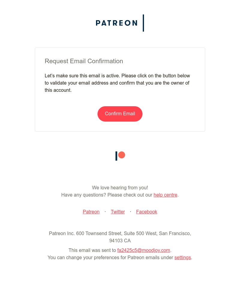 Patreon - Confirm your email to get started on Patreon