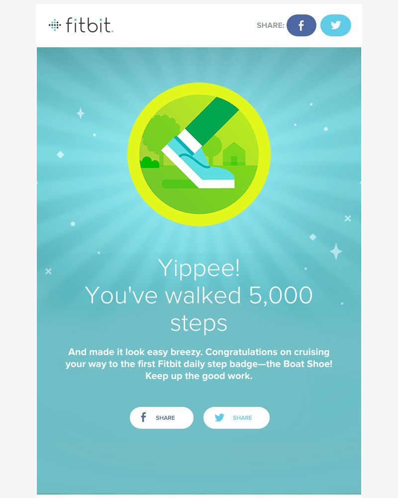 Fitbit - Congrats on earning your first Boat Shoe badge!