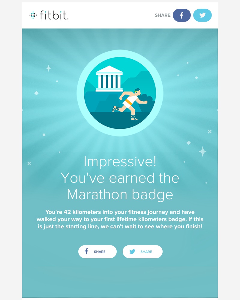 Fitbit - Congrats on earning your Marathon badge!