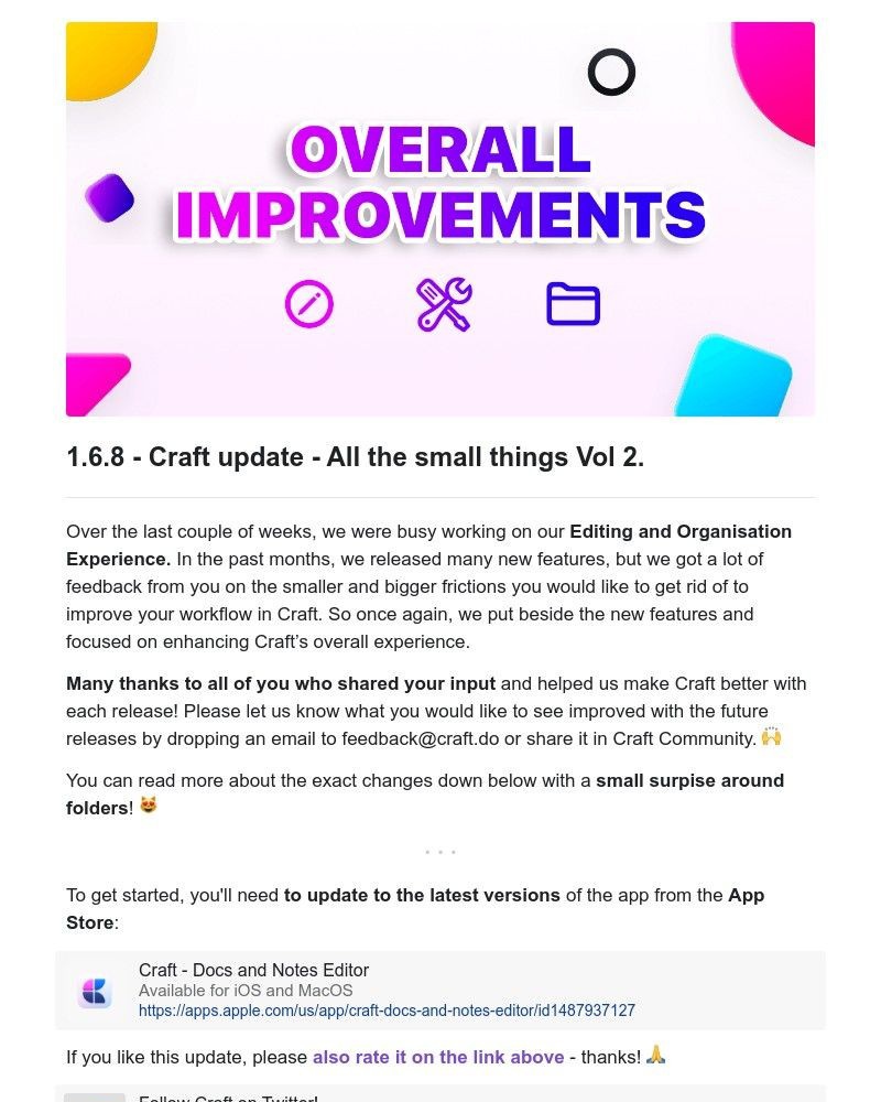 Craft - Craft update - All the small things Vol 2.