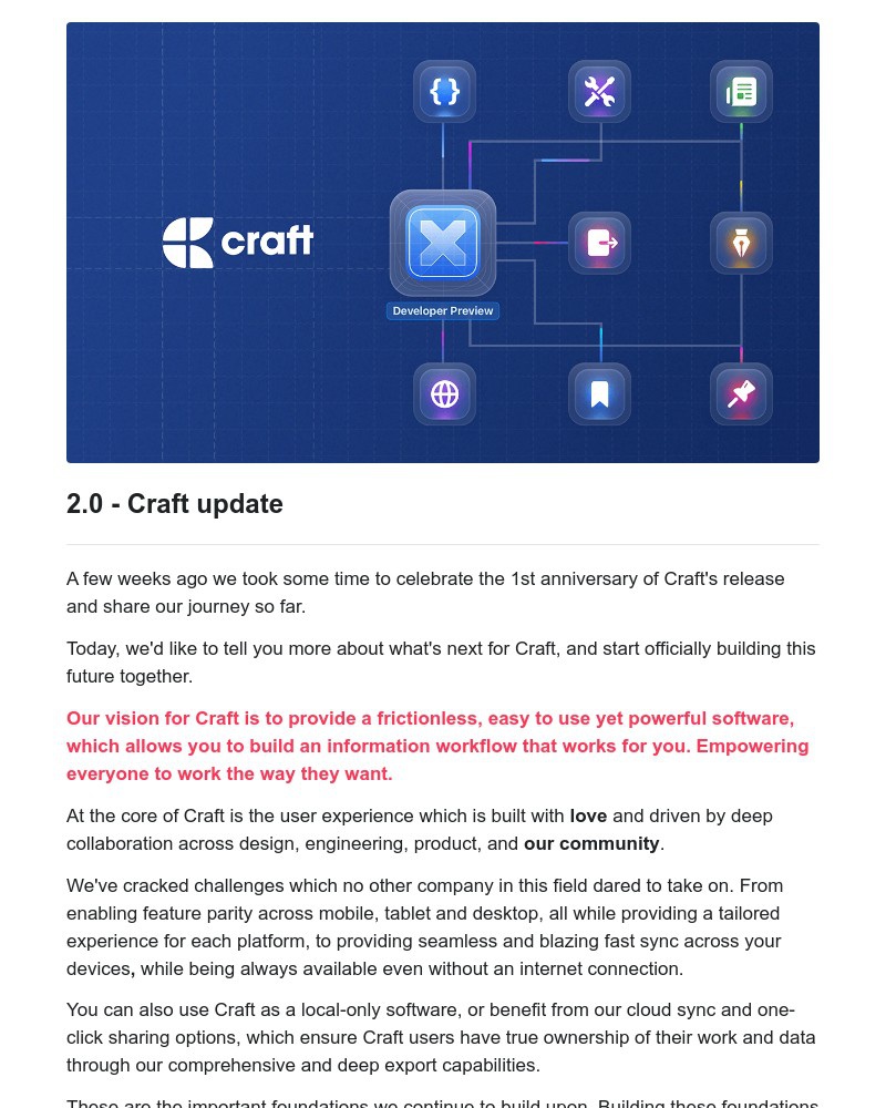 Craft - Craft update - v2.0