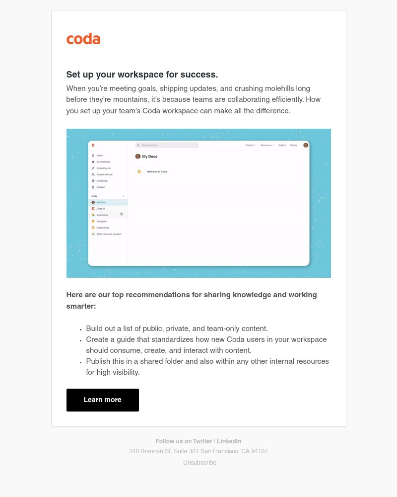Coda - Create a team of Coda-lovers.