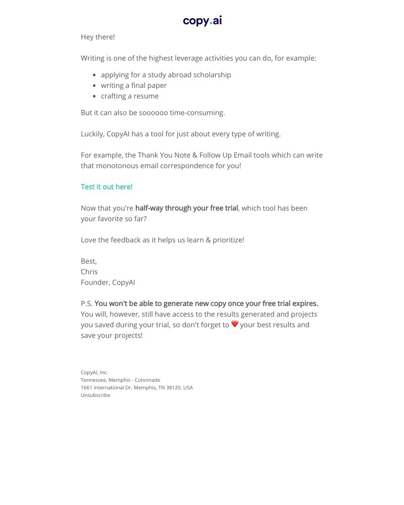 CopyAI - Create leverage with copy