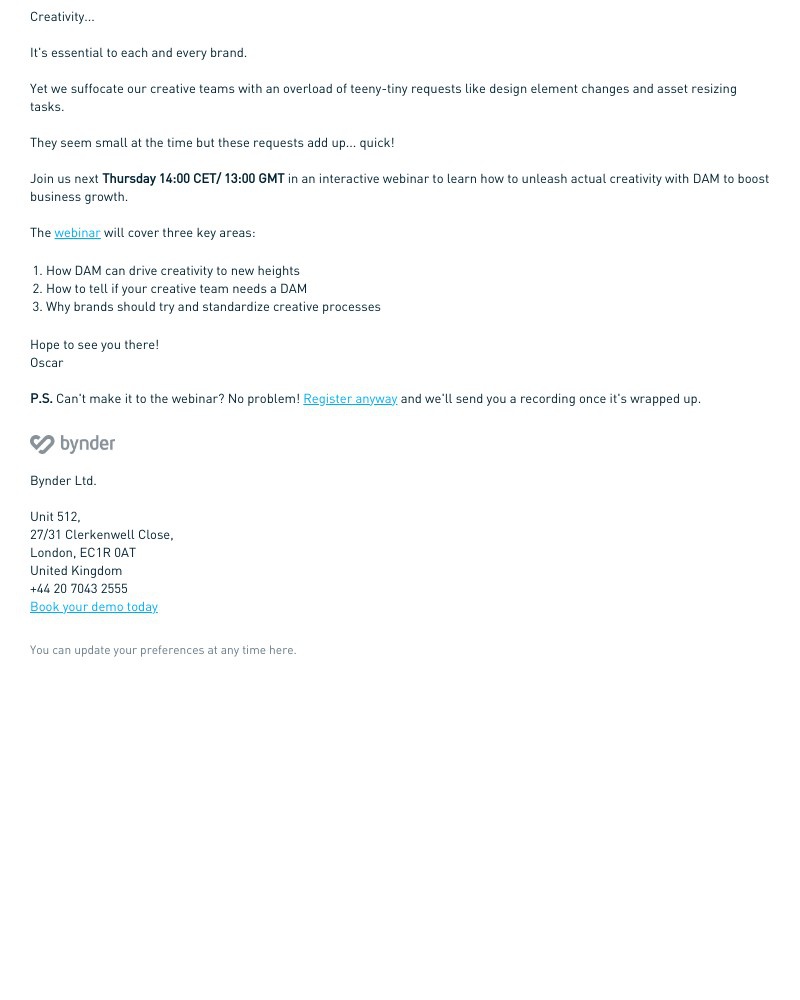 Bynder - Creative teams struggling to find time to... create?