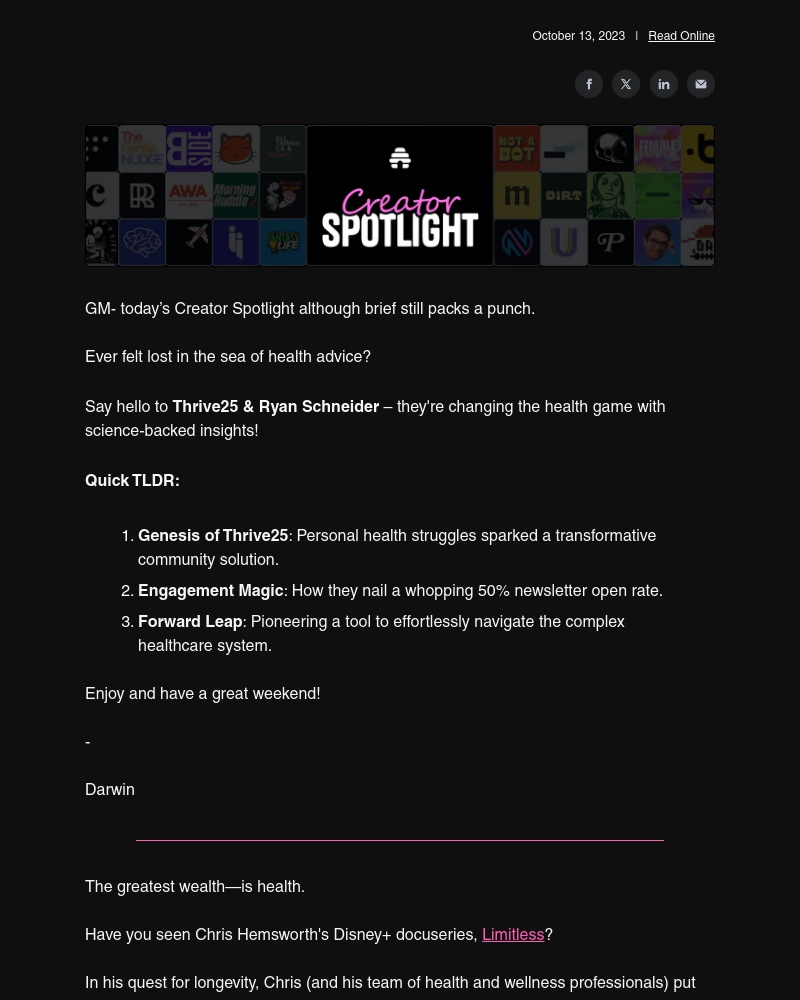 Beehiiv - Creator Spotlight 🐝 | A thriving health newsletter