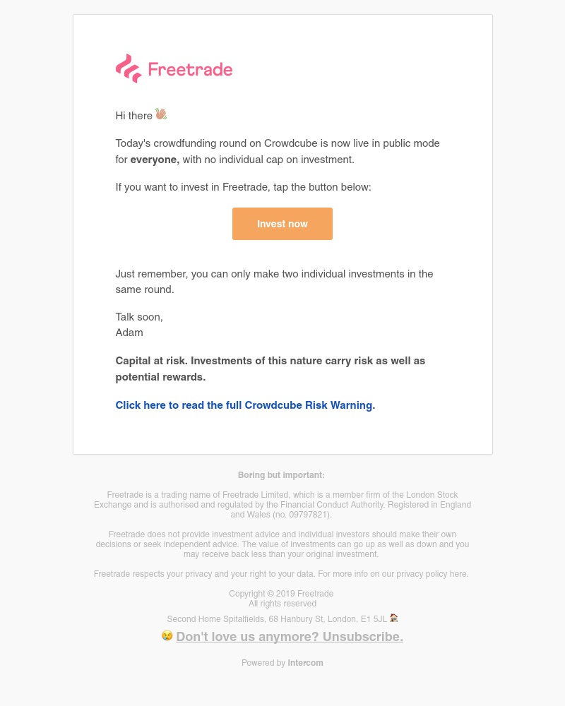Freetrade - Crowdfunding is open to all 🔔