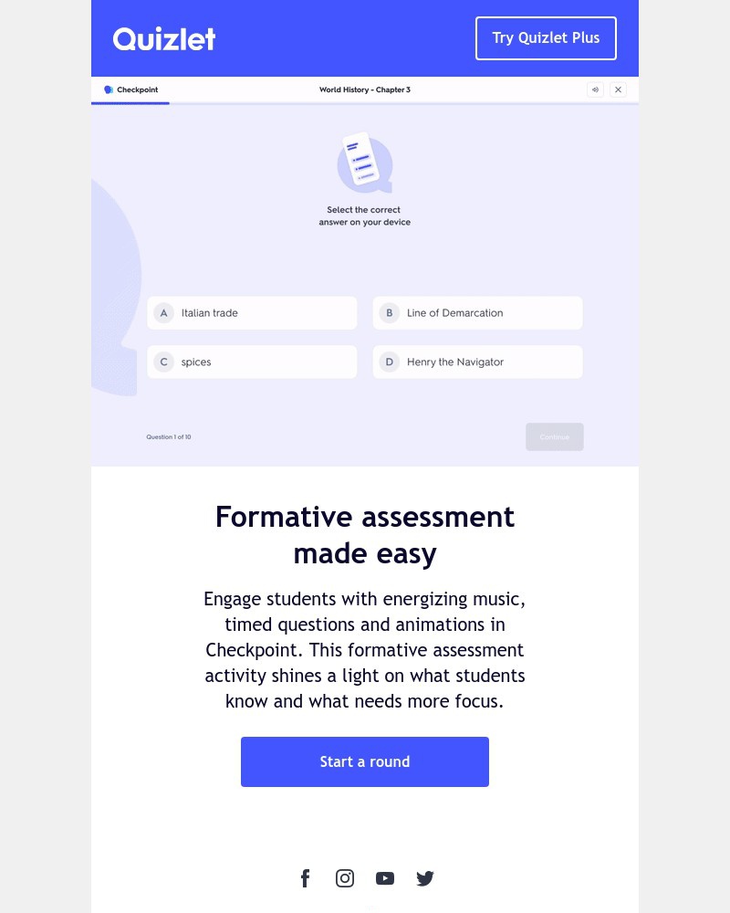Quizlet - Curious about Checkpoint? Play a round! 🕺💃