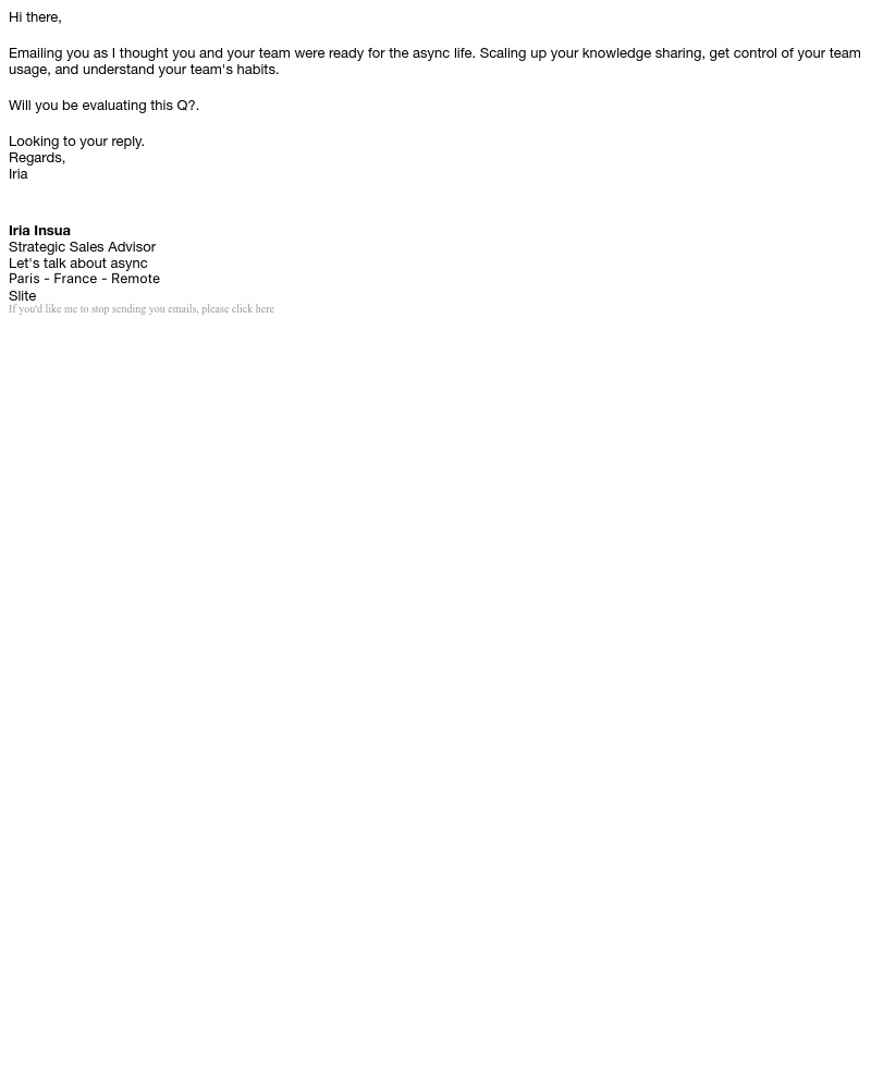 Slite - Current Priorities?