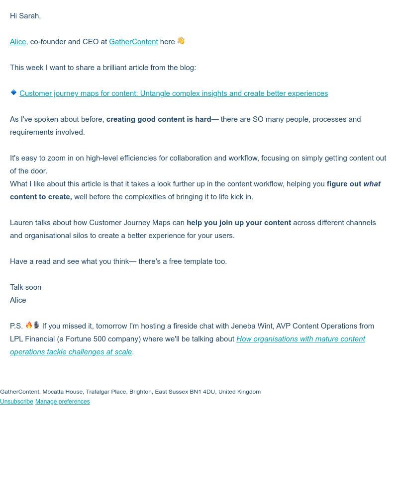 GatherContent - Customer journey maps for content (with a template)