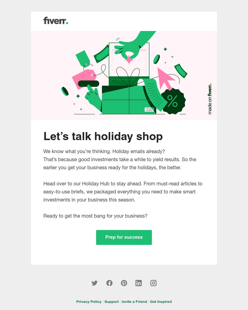 Fiverr - Cut straight to success this season…