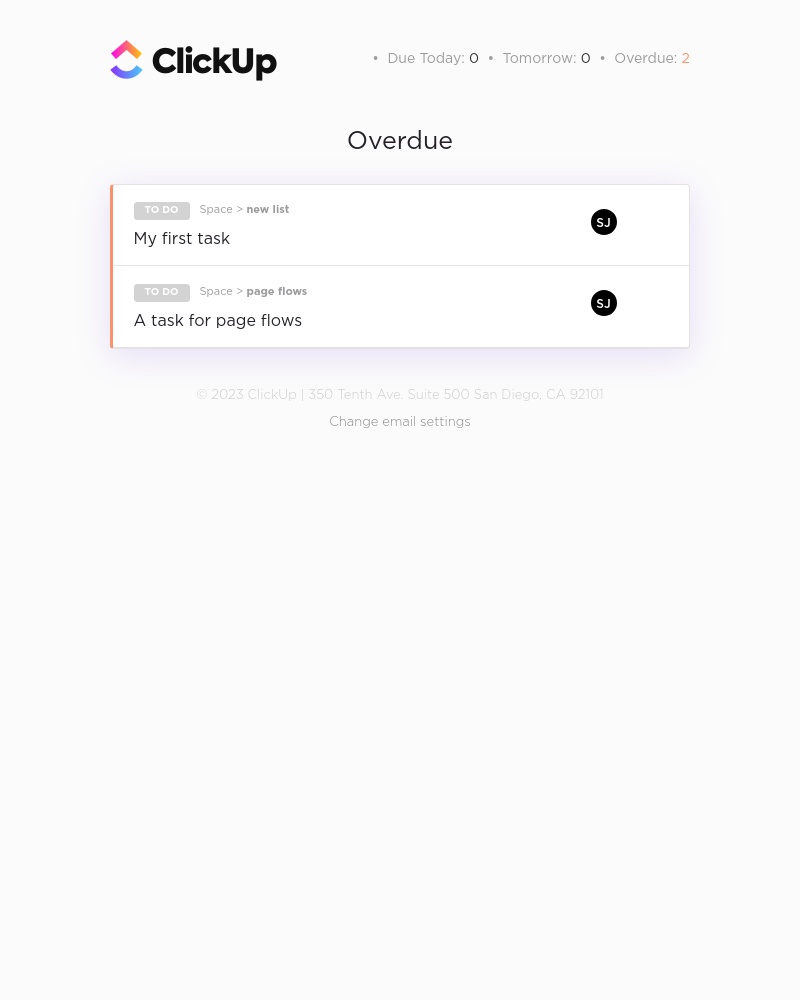 ClickUp - Daily Summary | Sarahs Workspace