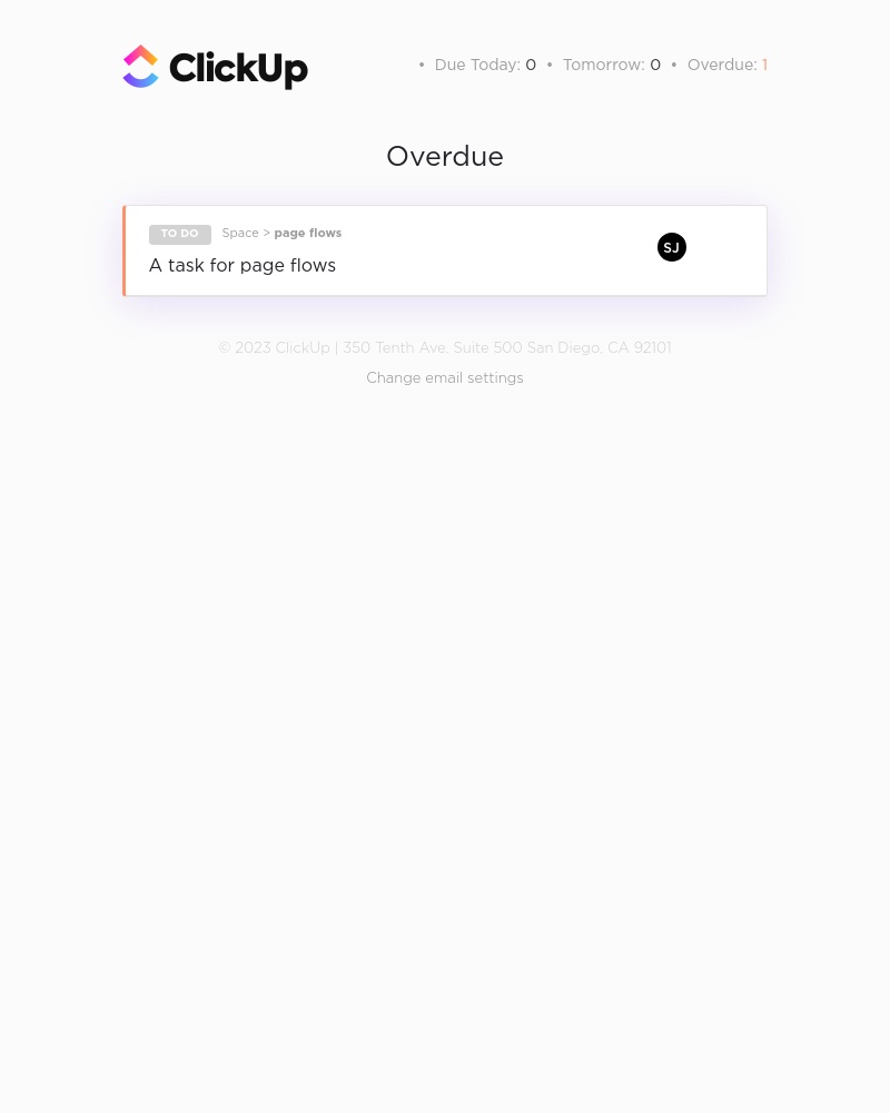 ClickUp - Daily Summary | Sarahs Workspace