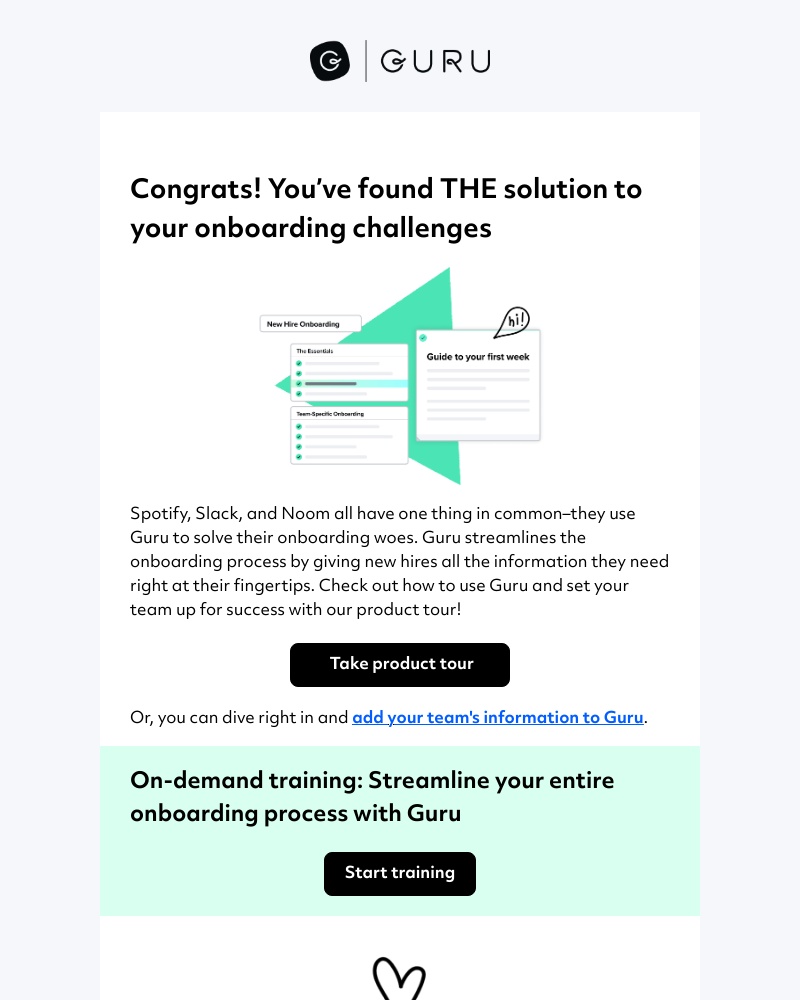 Guru - Daisy, welcome to Guru! Let's get started 😎