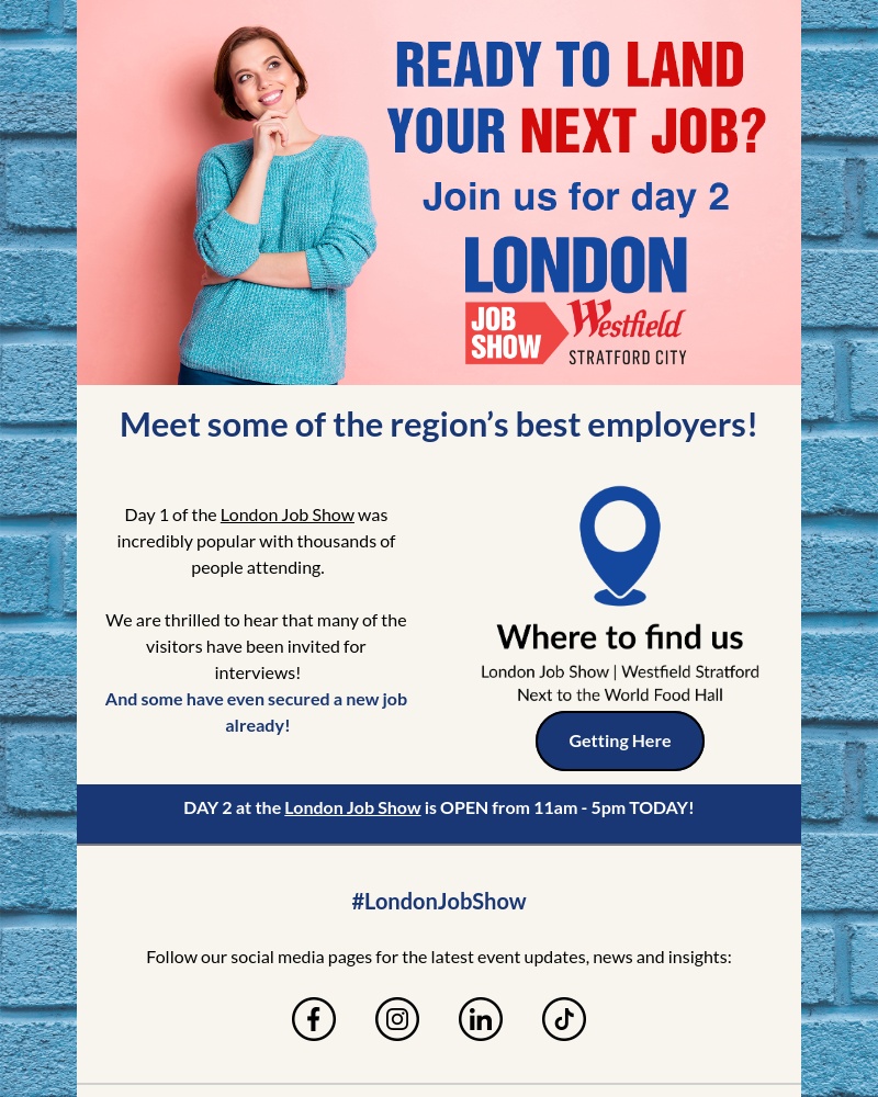 Eventbrite - DAY 2️⃣ | Join us at Westfield Stratford Today!